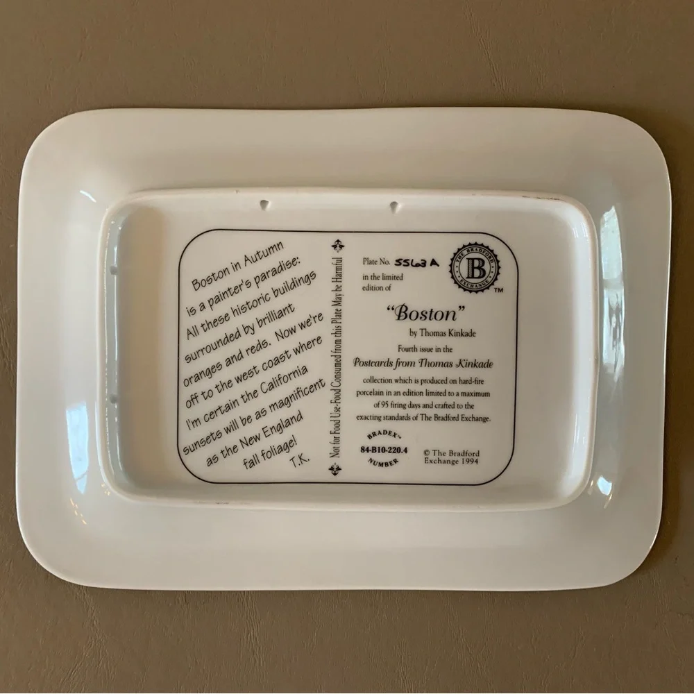 Boston (boston commons) by Thomas Kincaide Porcelain Plate (1994)